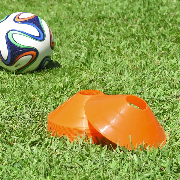 Set of 50 Agility Soccer Cones With Carry Bag Logo Disc And Holder For Training Football Kids Sports Field Cone Markers