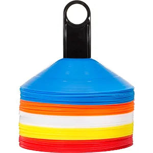 Set of 50 Agility Soccer Cones With Carry Bag Logo Disc And Holder For Training Football Kids Sports Field Cone Markers