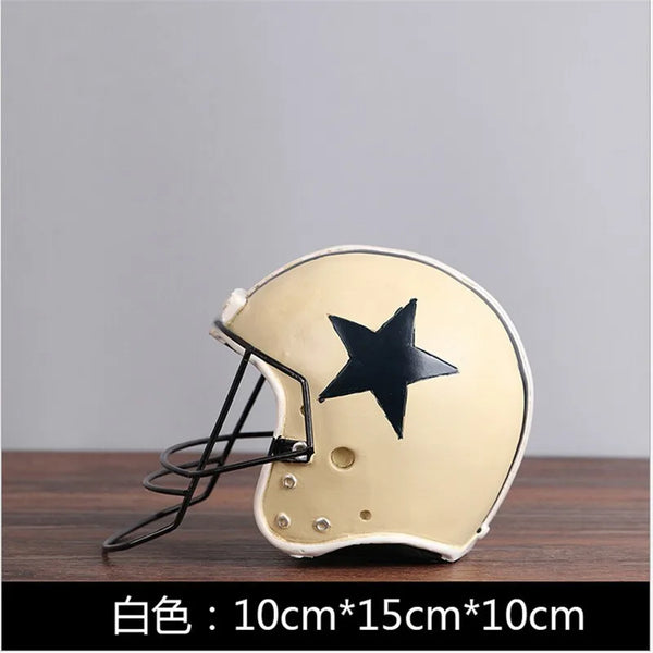 1 pcs 10*10*15cm American football ice hockey helmet Resin Crafts creative home decration ornaments