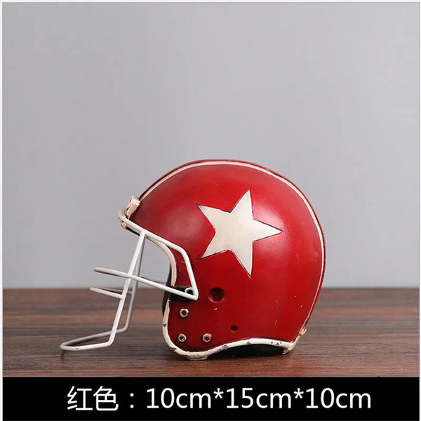 1 pcs 10*10*15cm American football ice hockey helmet Resin Crafts creative home decration ornaments