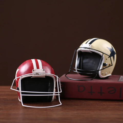 Creative resin decor do old coffee house helmet model Home Furnishing decorations American football Rugby helmet Ornament prop