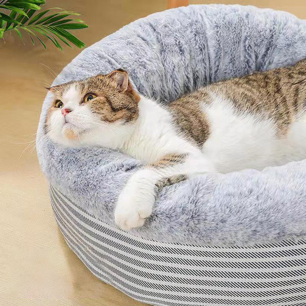 Warm Cat Bed House Round Bed Sleeping Mat Pad Pet Cushion Puppy Nest Shell for Small Dog Cat