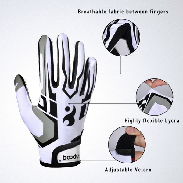 Adults Profession Sports Gloves Breathable Anti-slip American Football Baseball Gloves Full Finger Adjustable Wristband Gloves