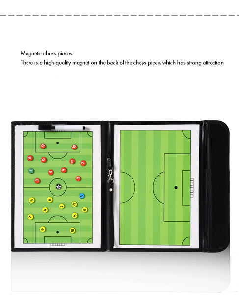 53cm Coaches Board Football Tactical Board Foldable Tactical Folder Portable Magnetic Training Soccer Practice Board