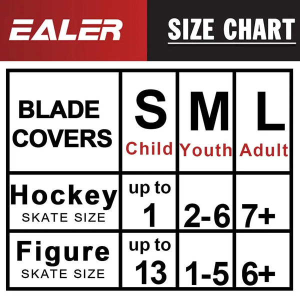 EALER SKC200 Ice Skate Blade Covers,Guards for Hockey Skates,Figure Skates and Ice Skates,Skating Soakers Cover Blades