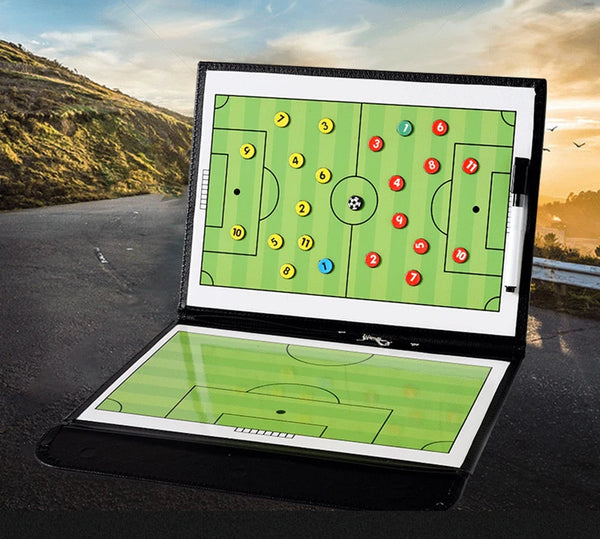 53cm Coaches Board Football Tactical Board Foldable Tactical Folder Portable Magnetic Training Soccer Practice Board