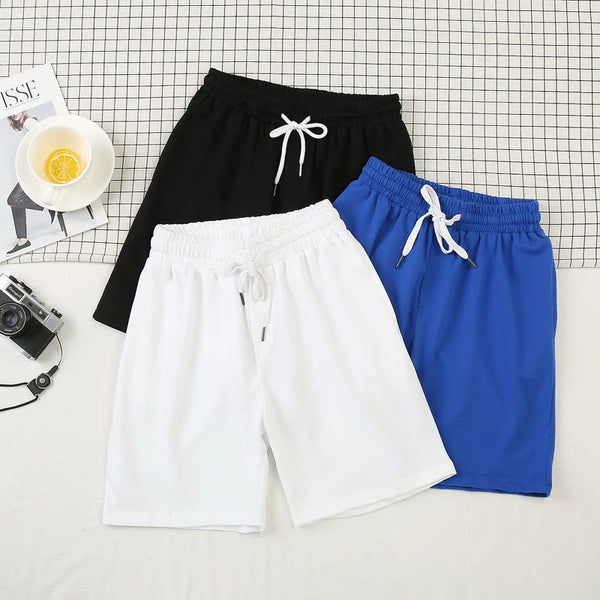 Men Soild Drawstring Shorts Man Summer Casual Gym Shorts Sport Basketball Shorts Running Fitness Beach Shorts Male Clothing 5XL