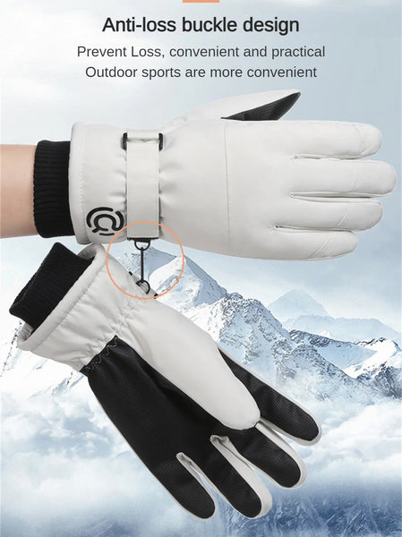 Ski Gloves Winter Warm Outdoor Sport Snowboard Snowmobile Cycling Skiing Gloves Men Women Kids Waterproof Non-slip Touch Screen