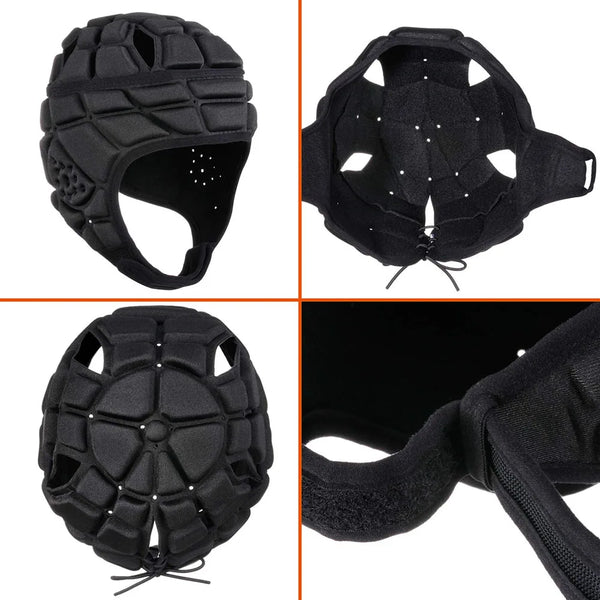 Children's Rugby Goalkeeper Soccer Keeper Helmet Padded Scrum Head Protector Soft Shell Football American Helmet Kids Sports