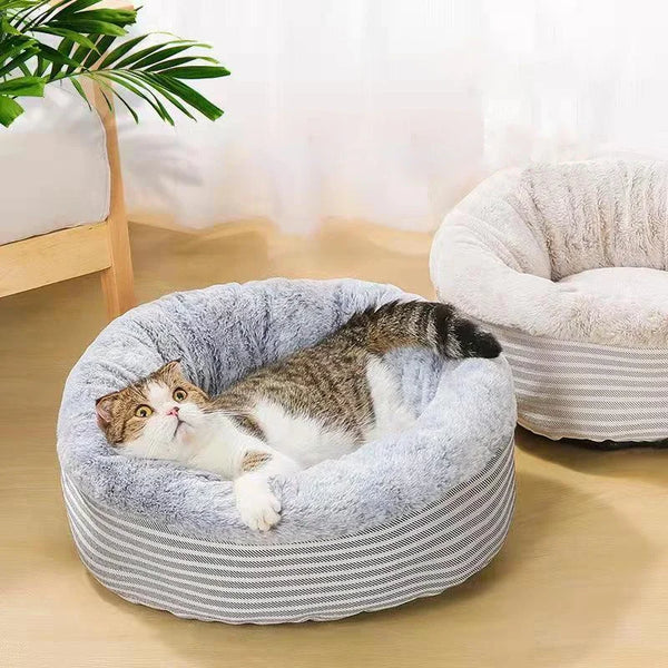 Warm Cat Bed House Round Bed Sleeping Mat Pad Pet Cushion Puppy Nest Shell for Small Dog Cat