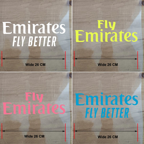 Soccer Shirt Sponsor Fly Emirates Football Middle LOGO Iron On Soccer Patches Emirates FLY BETTER Sponsor Hot Stamping Sticker