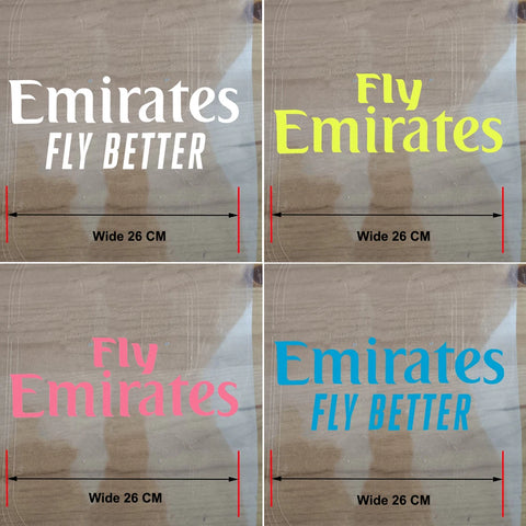 Soccer Shirt Sponsor Fly Emirates Football Middle LOGO Iron On Soccer Patches Emirates FLY BETTER Sponsor Hot Stamping Sticker