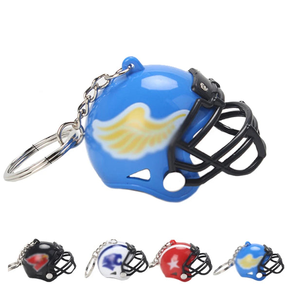 Rugby Helmet Keychain American Football Helmet Pendant Key Ring Sports Party Rewards Rugby Charm Gift Football Team Souvenirs