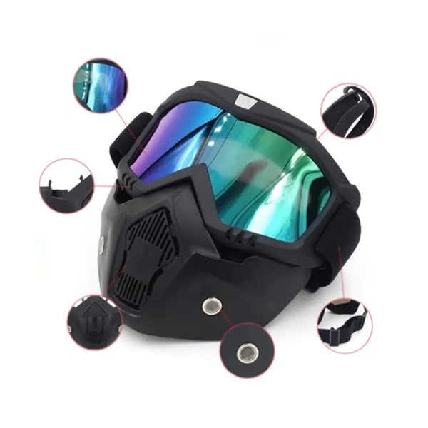 SPORTFUNSF Men Women Ski Snowboard Mask Snowmobile Skiing Goggles Windproof Motocross Safe Protective Glasses Sunglasses With Mo