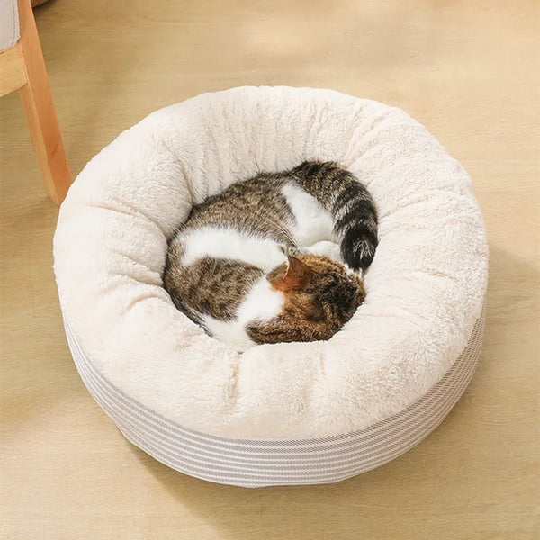 Warm Cat Bed House Round Bed Sleeping Mat Pad Pet Cushion Puppy Nest Shell for Small Dog Cat