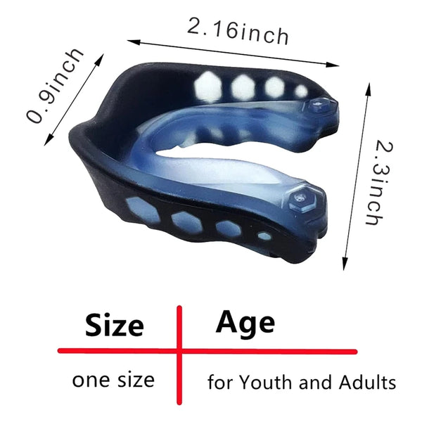 2PCS Sports Mouth Guard Football Mouthguard For All Youth And Adult, For Football, Boxing, Hockey