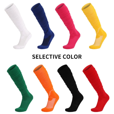 Football Socks Athletic American Football Thickening Ankle Socks Extra Long Padded Scrunch Compression Sports Socks