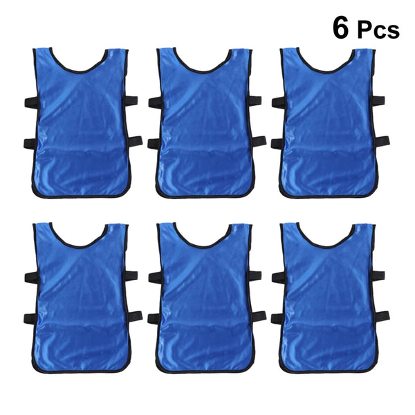 6pcs Kids Football Vest Breathable Pinnies Scrimmage Vest Sports Training Waistcoat Clothes For Basketball Cricket Soccer