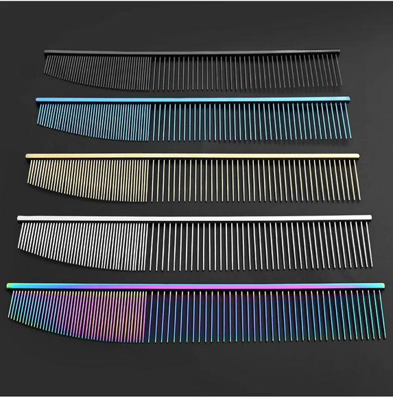 New style Pet beauty dining knife comb face comb / Detail processing comb Open the tangled hair and remove the floating hair