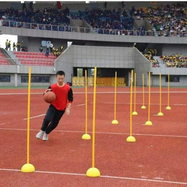 Training Marker Football Sign Pole Agility Marker Drop Resistant Obstacle Bar for Basketball Soccer Training Sports Outdoor