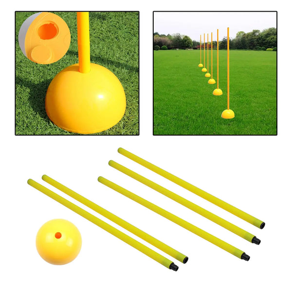 Training Marker Football Sign Pole Agility Marker Drop Resistant Obstacle Bar for Basketball Soccer Training Sports Outdoor