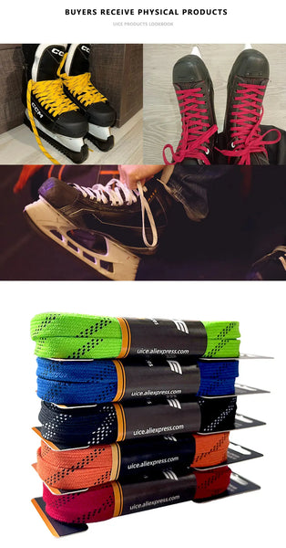 Skate Laces Dual Layer Braid 84/96/108/120in For Sports Roller Derby Skates Skates Boot Ice Hockey Skates Shoe Hockey Accessorie