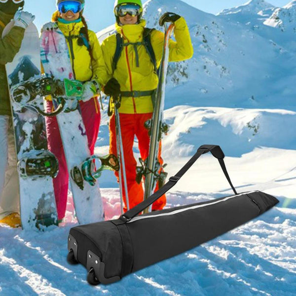 Ski Board Bag Snowboarding Storage Backpack With Wheels Oxford Cloth Large Capacity For Outdoor Sports Accessories 194 x 32cm