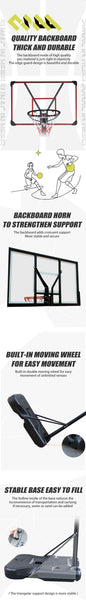 Adjustable Mini Indoor Basketball Hoop Set For Door Adults Office Home