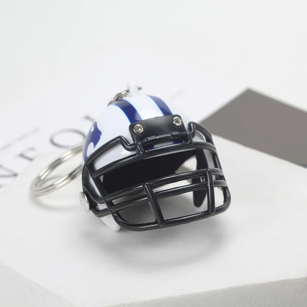 Rugby Helmet Keychain American Football Helmet Pendant Key Ring Sports Party Rewards Rugby Charm Gift Football Team Souvenirs