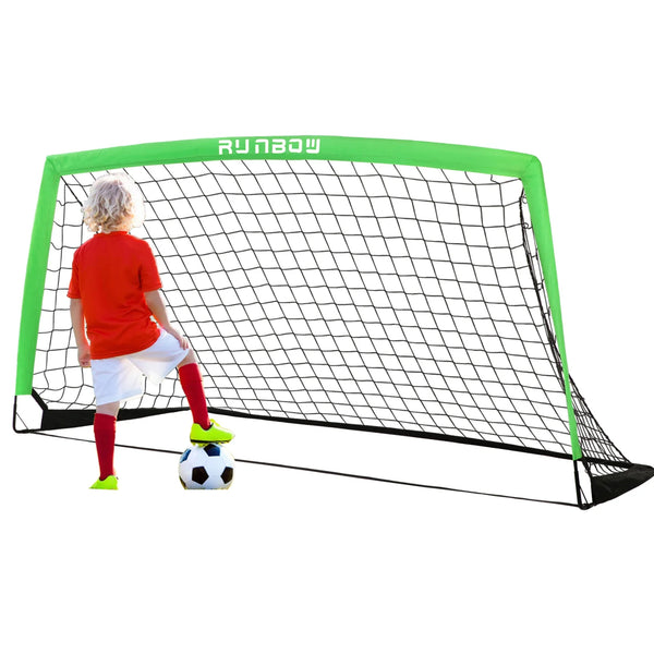 RUNBOW 6x4 ft Portable Kids Soccer Goal for Backyard Practice Soccer Net with Carry Bag