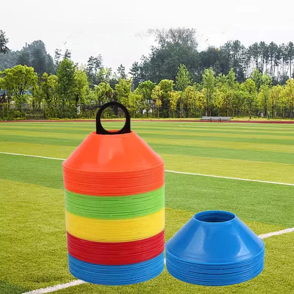 10Pcs Soccer Cones Disc Football Training Discs With Carry Bag Holder Agility Exercise Field Markers Sports Training Equipment