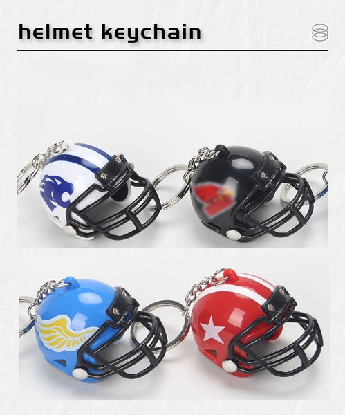 Rugby Helmet Keychain American Football Helmet Pendant Key Ring Sports Party Rewards Rugby Charm Gift Football Team Souvenirs