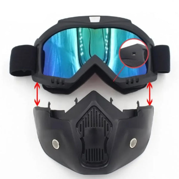 SPORTFUNSF Men Women Ski Snowboard Mask Snowmobile Skiing Goggles Windproof Motocross Safe Protective Glasses Sunglasses With Mo