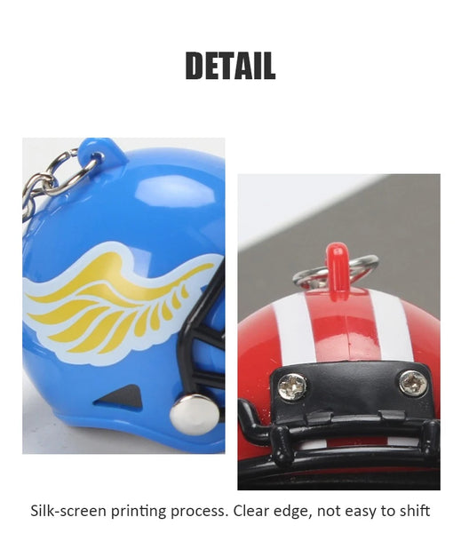 Rugby Helmet Keychain American Football Helmet Pendant Key Ring Sports Party Rewards Rugby Charm Gift Football Team Souvenirs