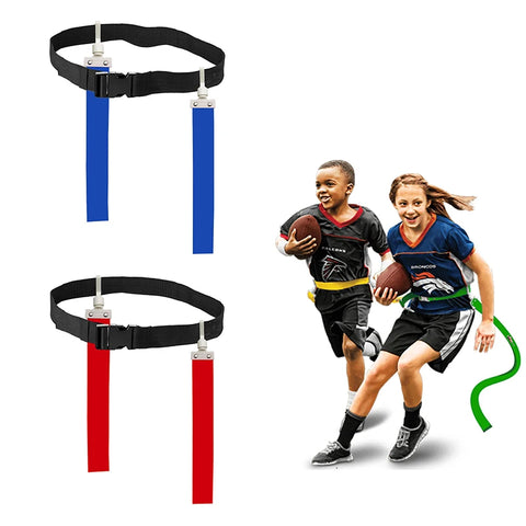 1PC Football Waist Flag Bright Color American Football Match Training Belt Adjustable Soccer Rugby Flag Tag Waist Strap