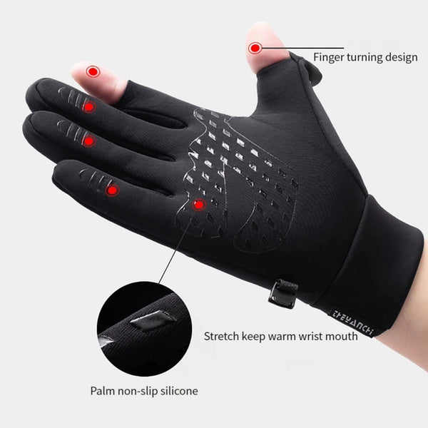 KoKossi Warm Skiing Gloves Windproof Cycling ing Running Gloves Men Winter Waterproof Snowboard Snow Ski Mittens Non-slip Palm