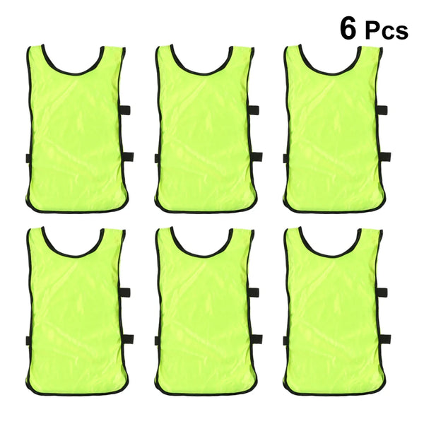 6pcs Kids Football Vest Breathable Pinnies Scrimmage Vest Sports Training Waistcoat Clothes For Basketball Cricket Soccer