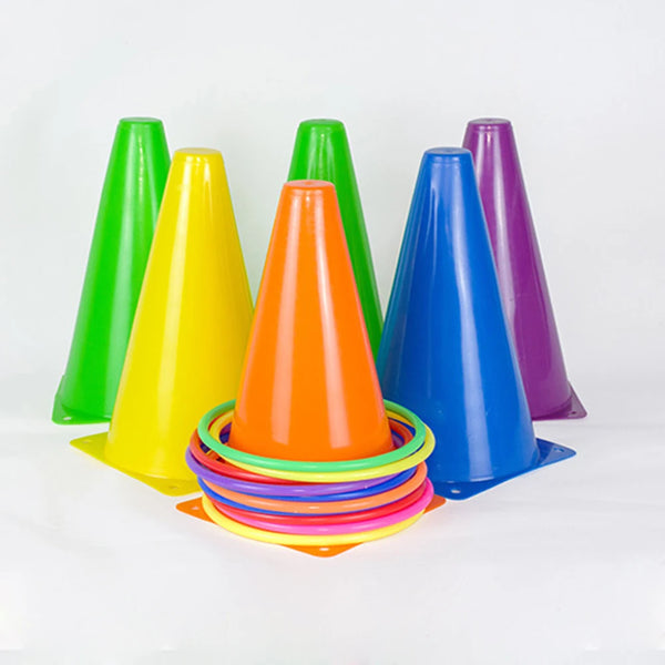 10/15/20/25pcs Agility Disc Cone Set Multi Sport Training Space Cones with Plastic Stand Holder for Soccer Football Ball Game