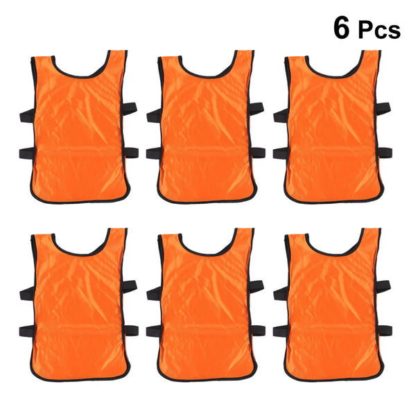 6pcs Kids Football Vest Breathable Pinnies Scrimmage Vest Sports Training Waistcoat Clothes For Basketball Cricket Soccer