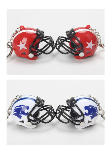 Rugby Helmet Keychain American Football Helmet Pendant Key Ring Sports Party Rewards Rugby Charm Gift Football Team Souvenirs