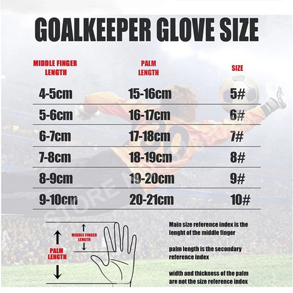 Professional Latex Football Gloves Soccer Ball Goalkeeper Gloves Kids Adults Thickened Football Goalie Children Protection Glove