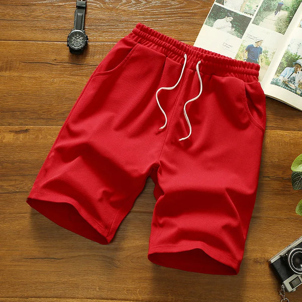 Men Soild Drawstring Shorts Man Summer Casual Gym Shorts Sport Basketball Shorts Running Fitness Beach Shorts Male Clothing 5XL