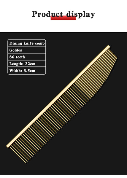 New style Pet beauty dining knife comb face comb / Detail processing comb Open the tangled hair and remove the floating hair