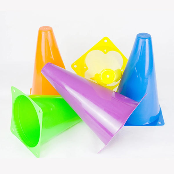 10/15/20/25pcs Agility Disc Cone Set Multi Sport Training Space Cones with Plastic Stand Holder for Soccer Football Ball Game