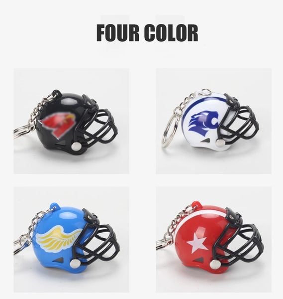 Rugby Helmet Keychain American Football Helmet Pendant Key Ring Sports Party Rewards Rugby Charm Gift Football Team Souvenirs