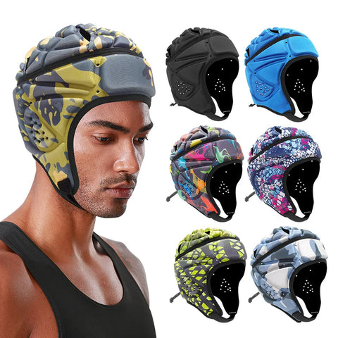 Sports Rugby Headguard Soft Helmet Flag American Football Helmets Padded Soccer Head Hat Protective Headgear Crum Cap Men Adult