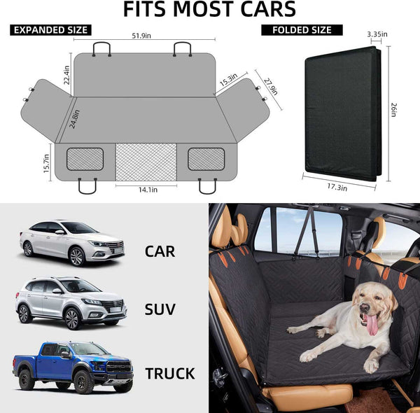 DC PET Dog Car Seat Cover Waterproof Pet Travel Dog Carrier Hammock Car Rear Back Seat Protector Mat Safety Carrier For Dogs