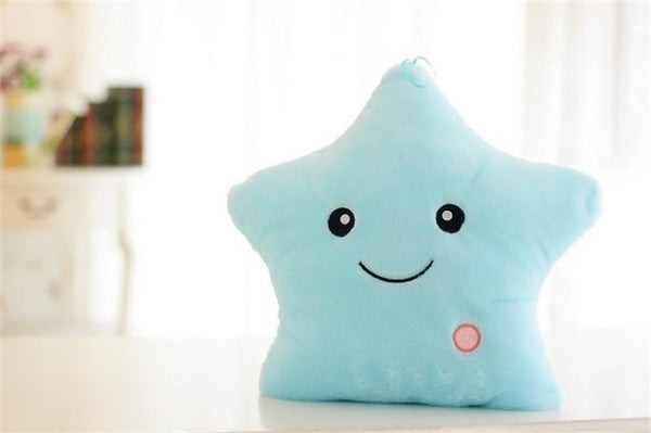 Creative Luminous Pillow Stars Stuffed Plush Toy Glowing Led Light Colorful Cushion Birthday Gifts Toys For Kids Children Girls