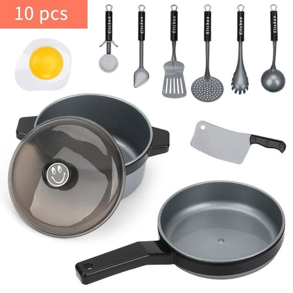 Children Kitchen Toys Simulation Kitchen Utensils Food Cookware Pot Pan Kids Pretend Play Kitchen Set Toys For Girls Doll Food