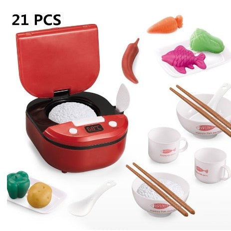 Children Kitchen Toys Simulation Kitchen Utensils Food Cookware Pot Pan Kids Pretend Play Kitchen Set Toys For Girls Doll Food